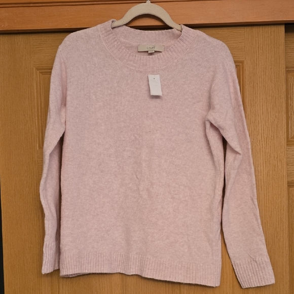 LOFT Sweaters - LOFT Light Pink Crew Neck Sweater